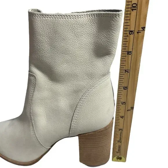 NWOB Gianni Bini Sz 9.5m Darnold Nubuck Block Heel Booties Pointed Toe Leather - Picture 8 of 9